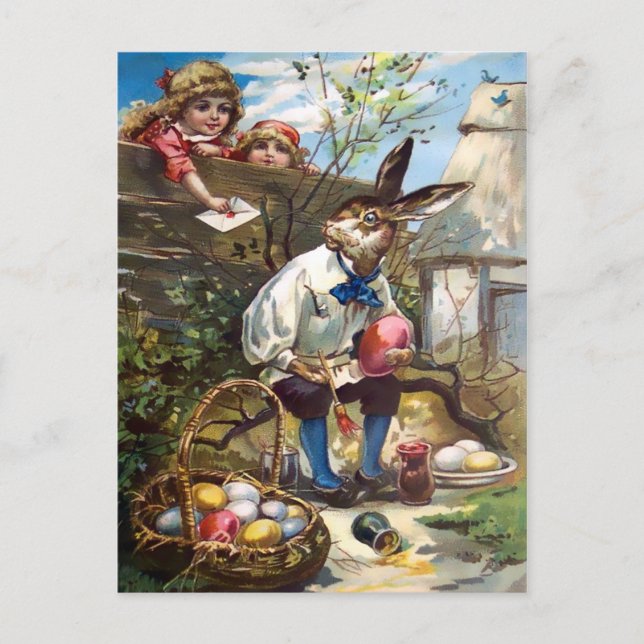 Vintage Easter Bunny Postcard (Front)