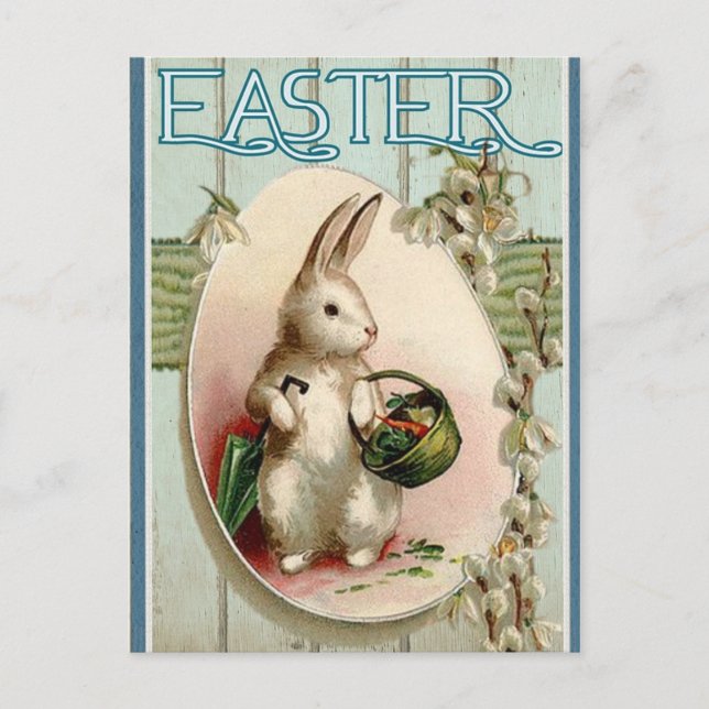 Vintage Easter Bunny Postcard (Front)