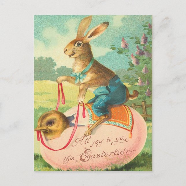 Vintage Easter Bunny Postcard (Front)