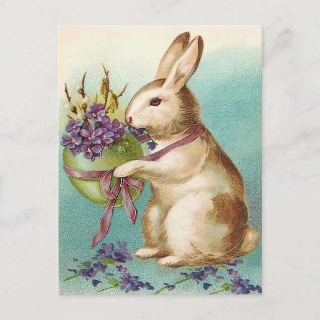 Vintage Easter Bunny Postcard (Front)