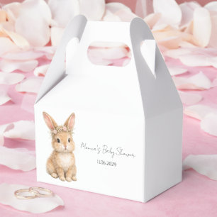 Vintage Easter Bunny Rabbit Baby Watercolor Favour Box