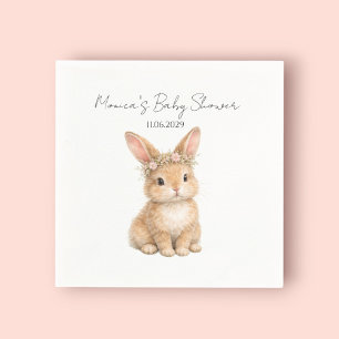 Vintage Easter Bunny Rabbit Baby Watercolor Napkin