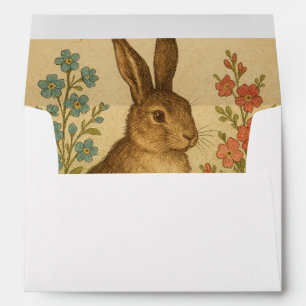 Vintage Easter Bunny Rabbit Return Address Envelope