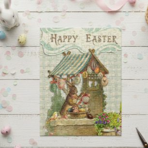 Vintage Easter Bunny Spring Jigsaw Puzzle