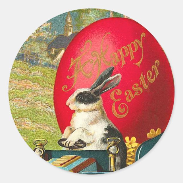 Vintage Easter Bunny Stickers (Front)
