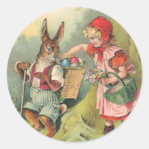 Vintage Easter Bunny Stickers