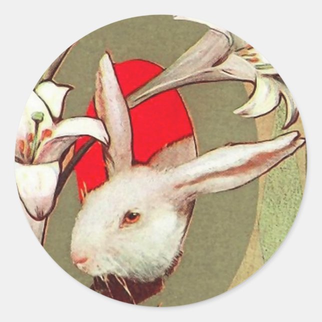Vintage Easter Bunny Stickers (Front)