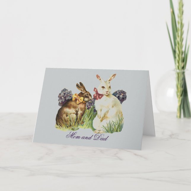 Vintage Easter Card For Parents (Front)