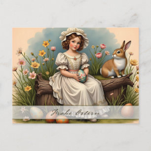 Vintage Easter Charm Holiday Postcard