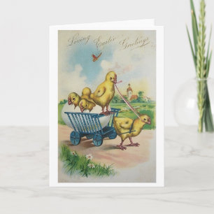 Vintage Easter Chick Easter Card