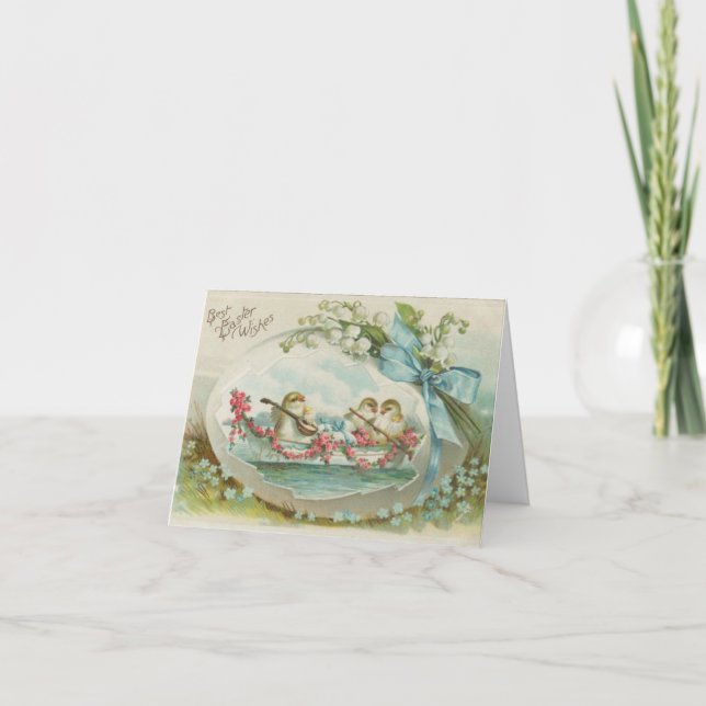 Vintage Easter Chicks Holiday Card (Front)