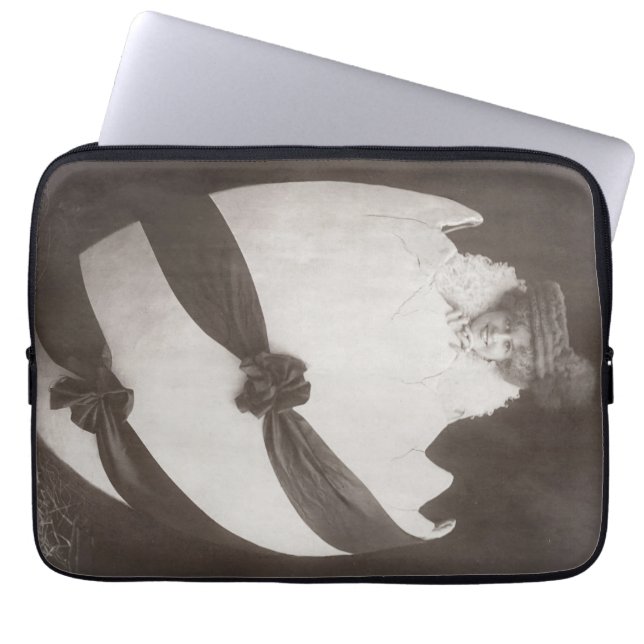 Vintage Easter Egg Lady Laptop Sleeve (Front)