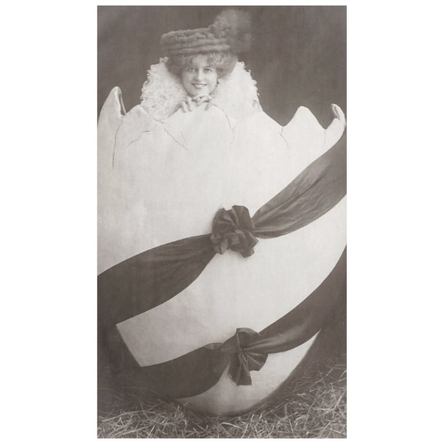 Vintage Easter Egg Lady Tablecloth (Front)