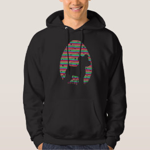 Vintage Easter Egg Miniature Schnauzer Dog Easter Hoodie