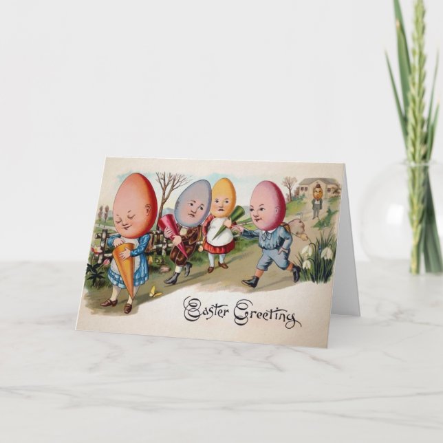 Vintage Easter Eggs Card (Front)