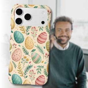 Vintage Easter Eggs with Floral Buds