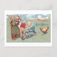 Vintage Easter Farm Animals and Children