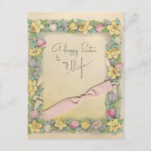 Vintage Easter For Wife "Mario" Holiday Postcard