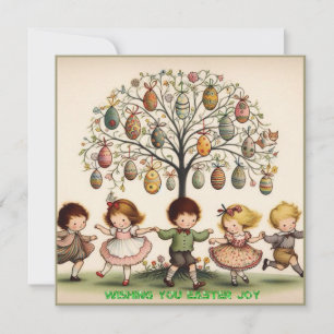 Vintage Easter ~ FOR YOU AT EASTER TIME ~ Children Holiday Card