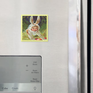 Vintage Easter Girl in Bunny Costume, ZSSG Magnet