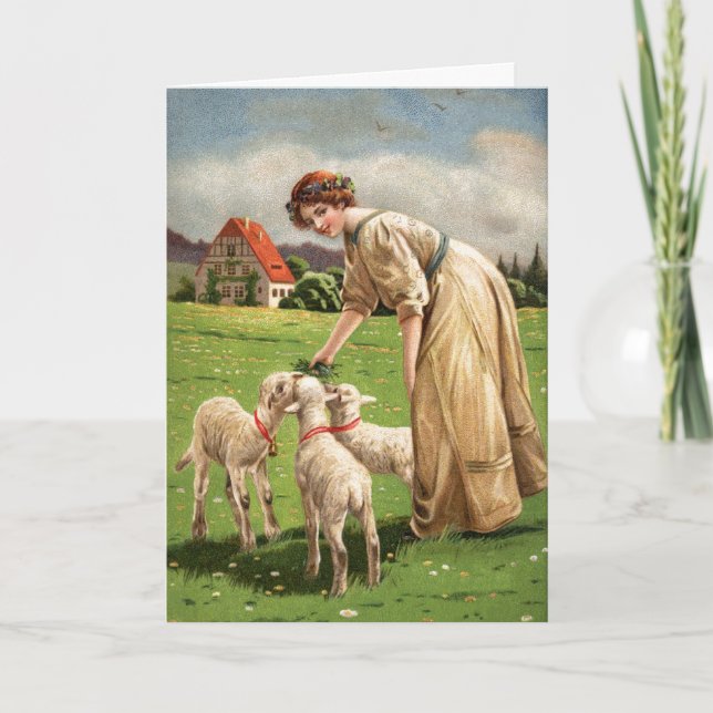 Vintage Easter Greeting Card (Front)
