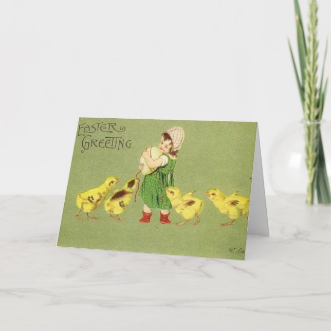 Vintage Easter Greeting Card (Front)