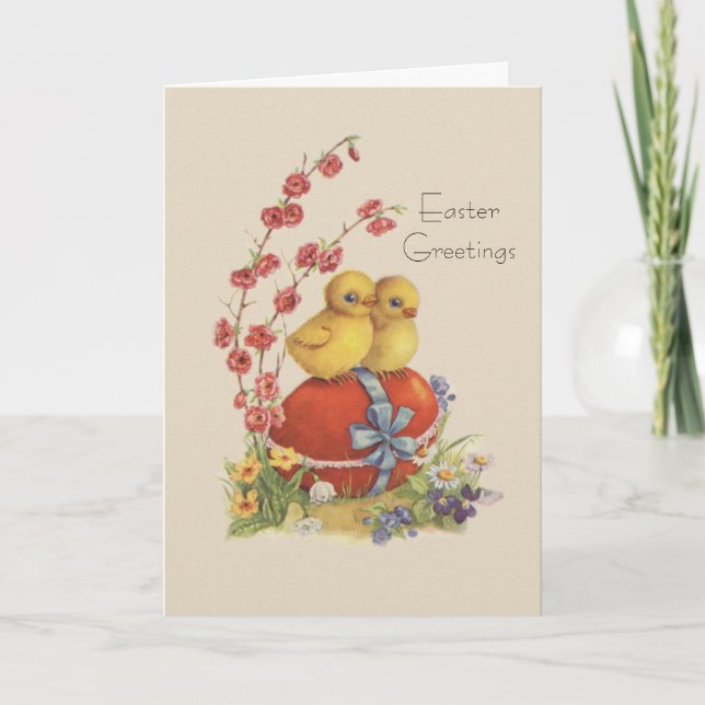Vintage Easter Greeting Card (Front)