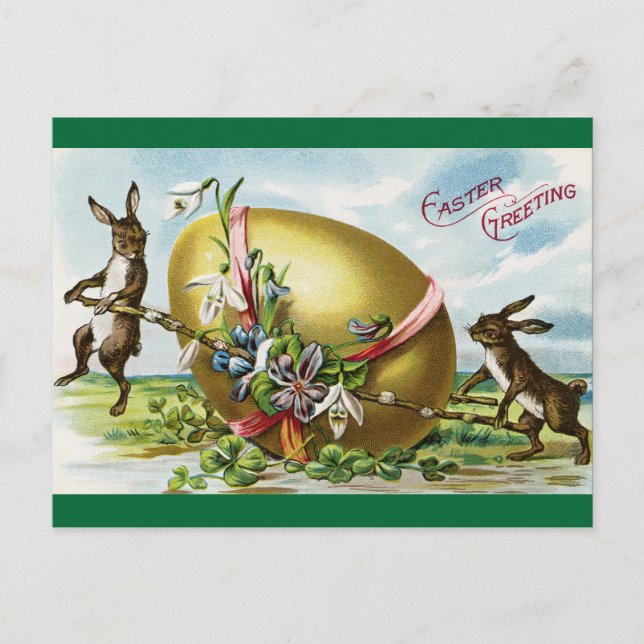 Vintage Easter Greeting Holiday Postcard (Front)