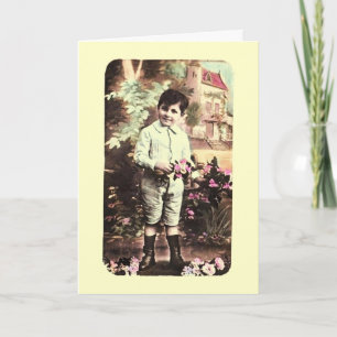 Vintage Easter Greetings Holiday Card