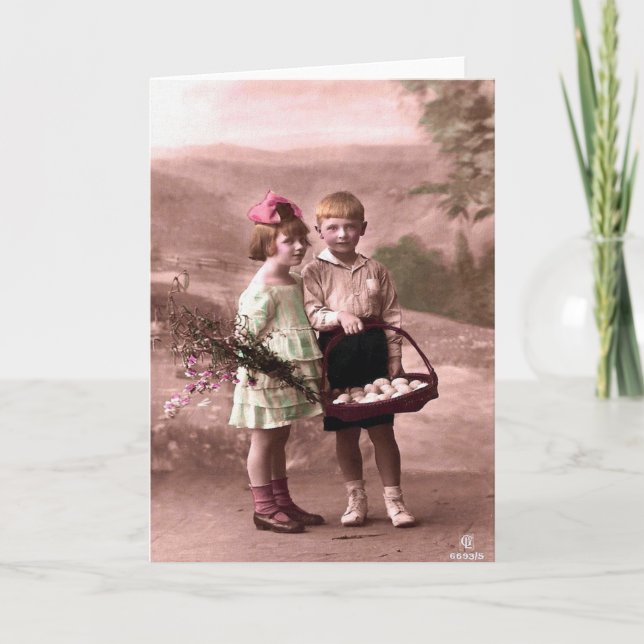 Vintage Easter Holiday Card (Front)