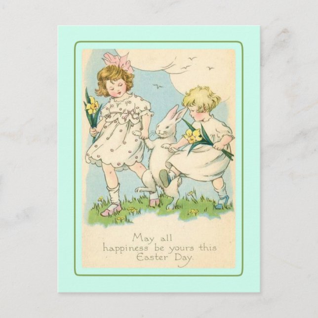 Vintage Easter Holiday Postcard (Front)