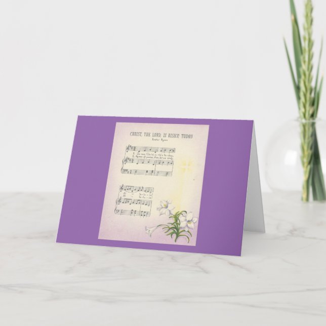 Vintage Easter Hymn Holiday Card (Front)