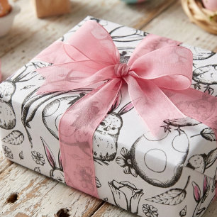 Vintage Easter Illustration Wrapping Paper