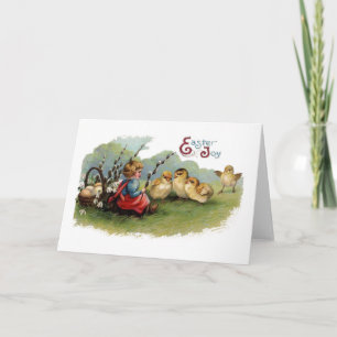 Vintage Easter Joy Holiday Card