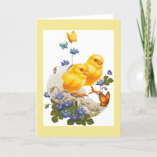 Vintage Easter - Our Friendship Keeps Blossoming Holiday Card