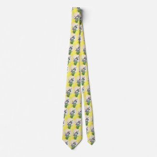 Vintage Easter, Purple Garden Iris Flowers Tie