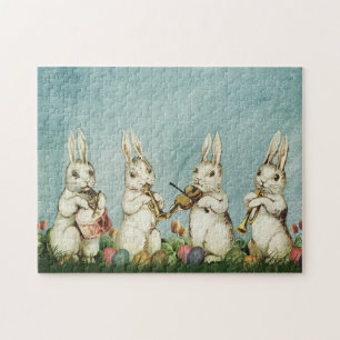 Vintage Easter Rabbit And Egg  Jigsaw Puzzle
