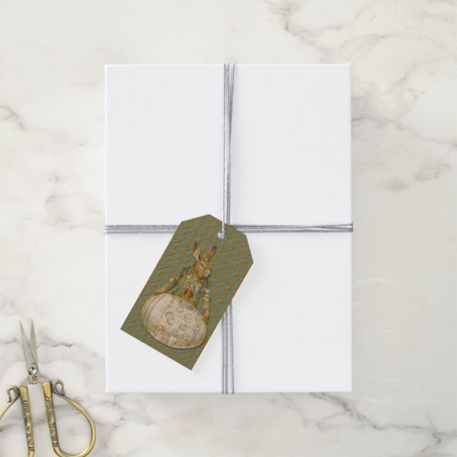 Vintage Easter Rabbit Gift Tags (With Twine)