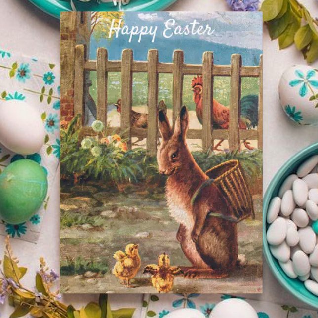 Vintage Easter Rabbit Holiday Card (Creator Uploaded)