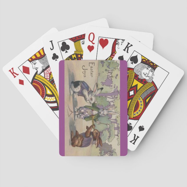 Vintage Easter Rabbit Musicians Cards (Back)