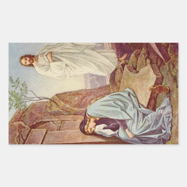 Vintage : easter - rectangular sticker (Front)