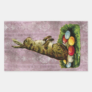 Vintage Easter Rectangular Sticker