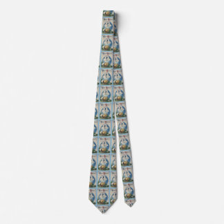 Vintage Easter White Rabbits and Baby Chick. ZSSG Tie