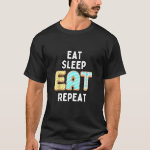 Vintage Eat Sleep Eat Repeat Funny Retro Food Appa T-Shirt