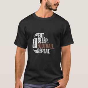 Vintage Eat Sleep Football Repeat T-Shirt