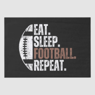 Vintage Eat Sleep Football Repeat Tissue Paper