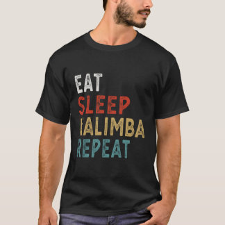 Vintage Eat Sleep Kalimba Repeat Funny Kalimba Pla T-Shirt