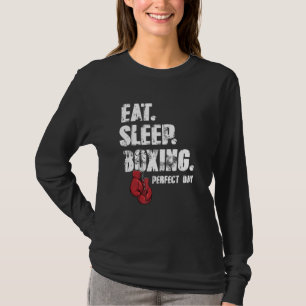 Vintage Eat Sleep Repeat Boxing Perfect Day Boxing T-Shirt