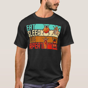 Vintage Eat Sleep Repeat Bugs Insects T-Shirt