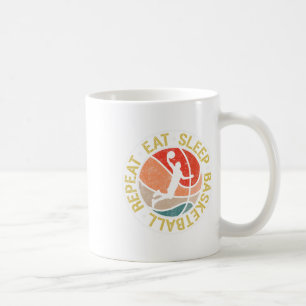 Vintage Eat Sleep Sketll Repeat Retro Dunking  Coffee Mug